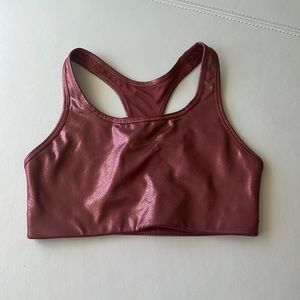 Nike rose gold metallic bra - S